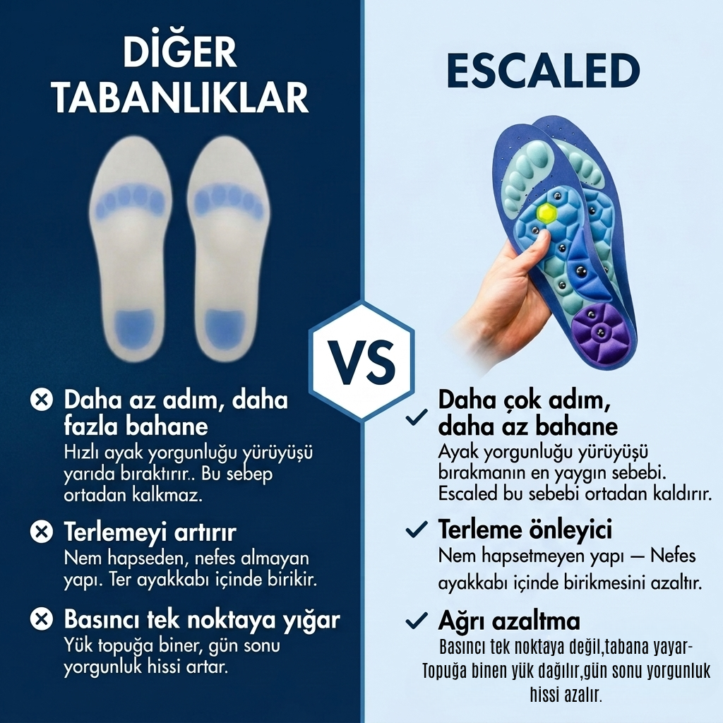 Escaled™Her Adımda Rahatlığa Yaklaş|Ortapedik Tabanlık